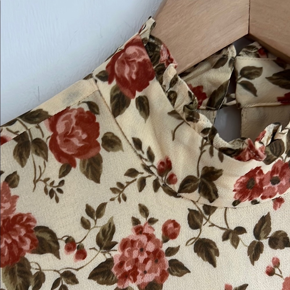 Reformation Jourdan Yellow Floral Mini  Dress - Picture 6 of 11